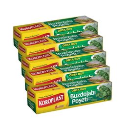 Koroplast 5x20'li 24x38 cm Orta Boy Buzdolabı Poşeti