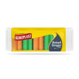 Koroplast 6x5 Adet Oluklu Bulaşık Süngeri
