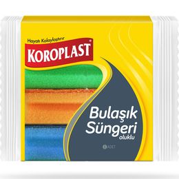 Koroplast 8 x 5'li Oluklu Bulaşık Süngeri