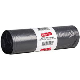 Koroplast Eko Endüstriyel Büyük Boy 65x80 cm Siyah 10'lu Paket Çöp Torbası