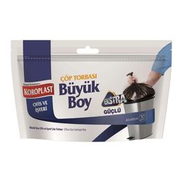 Koroplast Ekstra Güçlü 10lu Büyük Boy Çöp Torbası x 10 Paket
