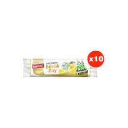 Koroplast Ekstra Güçlü Limon Büzgülü Büyük Boy 10x10'lu Çöp Torbası