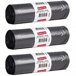 Koroplast Endüstriyel Siyah Büyük Boy 10'lu 65 x 80 cm x 3 Paket Çöp Torbası