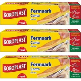 Koroplast Fermuarlı Çanta Orta Boy 3x12'li Buzdolabı Poşeti