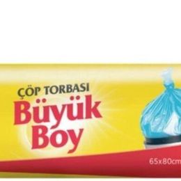 Koroplast Güçlü Büyük Boy 10'lu 25 Paket 65x80 cm Çöp Torbası