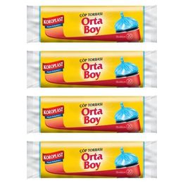 Koroplast Güçlü Çöp Torbası Orta Boy 15 Adet 4lü