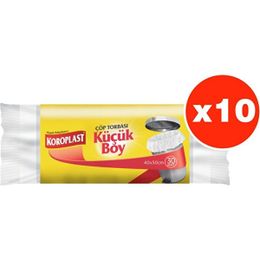 Koroplast Güçlü Küçük Boy 10x30'lu Çöp Torbası