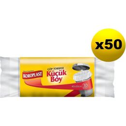 Koroplast Güçlü Küçük Boy 30x50 Adet Çöp Torbası