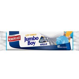 Koroplast Jumbo Boy 80x110 cm 12 Rulo 10 Adet Ekstra Güçlü Çöp Torbası