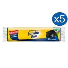 Koroplast Jumbo Boy 80x110 cm 5 Rulo 10 Adet Profesyonel Çöp Torbası