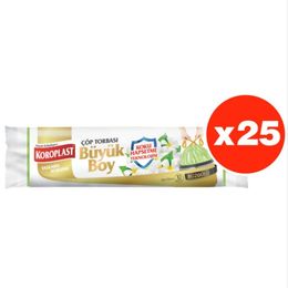 Koroplast Koku Hapsetme Yasemin Büzgülü Büyük Boy 10lu Çöp Torbası X 25 Paket 65 x 70 cm