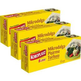 Koroplast Mikrodalga Pişirme Torbası 24X21,5 cm 10 Adet - 3'lü