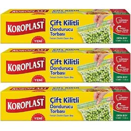 Koroplast Orta Boy 17 X 18 cm 36'lı Çift Kilitli Dondurucu Poşeti