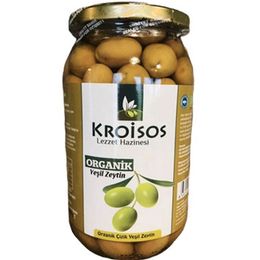Kroisos 1000 gr Organik Çizik Yeşil Zeytin