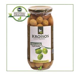 Kroisos 300 gr Organik Çizik Yeşil Zeytin
