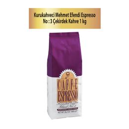 Kuru Kahveci Mehmet Efendi 1 kg No:3 Espresso Çekirdek Kahve