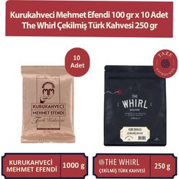 Kurukahveci Mehmet Efendi 10x100 gr Türk Kahvesi + The Whirl 250 gr Çekilmiş Türk Kahvesi