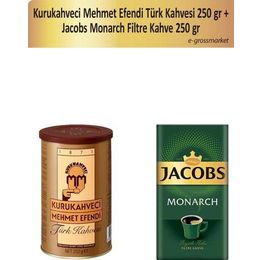 Kurukahveci Mehmet Efendi 250 gr Türk Kahvesi + Jacobs 250 gr Monarch Filtre Kahve