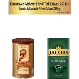 Kurukahveci Mehmet Efendi 250 gr Türk Kahvesi + Jacobs 250 gr Monarch Filtre Kahve