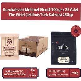 Kurukahveci Mehmet Efendi 25x100 gr Türk Kahvesi + The Whirl 250 gr Çekilmiş Türk Kahvesi