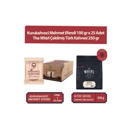 Kurukahveci Mehmet Efendi 25x100 gr Türk Kahvesi + The Whirl 250 gr Çekilmiş Türk Kahvesi