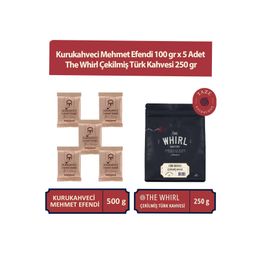 Kurukahveci Mehmet Efendi 5x100 gr Türk Kahvesi + The Whirl 250 gr Çekilmiş Türk Kahvesi