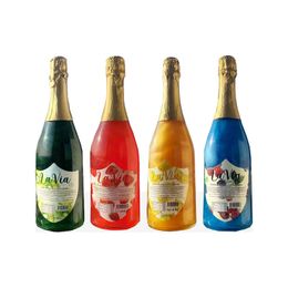 La Via 750 ml Çilek & Kivi & Limon Tropikal Aromalı Simli  Alkolsüz Şampanya