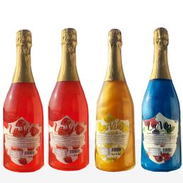 La Via 750 ml Çilek & Kivi & Limon Tropikal Aromalı Simli  Alkolsüz Şampanya