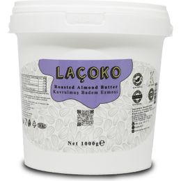 Laçoko 1 kg Kova Şekersiz Katkısız Glutensiz Vegan Doğal Badem Ezmesi