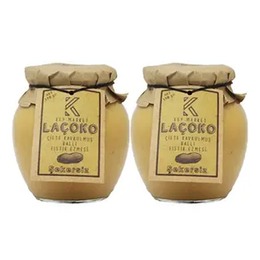 Laçoko 2x350 gr Doğal Çifte Kavrulmuş Ballı Yer Fıstığı Ezmesi