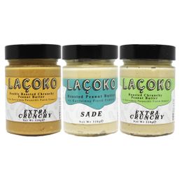 Laçoko 320 gr Çifte Kavrulmuş Parçacıklı Fıstık ve Az Kavrulmuş Fıstık Ezmesi