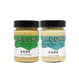 Laçoko 320 gr Çikolatalı Fıstık Az Kavrulmuş Parçacıklı Fıstık ve Sade Fındık Ezmesi
