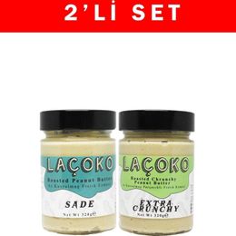 Laçoko 320 gr Deneme Serisi Az Kavrulmuş Fıstık ve Az Kavrulmuş Parçacıklı Fıstık Ezmesi