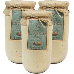 Laçoko 3x1 kg Doğal Az Kavrulmuş Çiğ Parçacıklı Extra Crunchy Fıstık Ezmesi