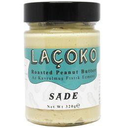 Laçoko 3x320 gr Şekersiz Katkısız Glutensiz Vegan Doğal Az Kavrulmuş Çiğ Yer Fıstığı Ezmesi
