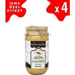 Laçoko 4 kg İsme Özel Şekersiz,Glutensiz,Doğal Çifte Kavrulmuş Parçacıklı Extra Crunchy Fıstık Ezmesi