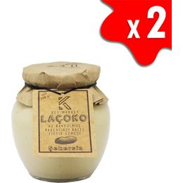 Laçoko 700 gr Şekersiz Katkısız Glutensiz Doğal Az Kavrulmuş Parçacıklı Ballı Yer Fıstığı Ezmesi