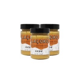 Laçoko 960 gr Şekersiz Katkısız Glutensiz Vegan Doğal Çifte Kavrulmuş Yer Fıstığı Ezmesi
