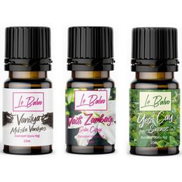 Le Balvo 3x10 ml Vanilya + Vadi Zambağı + Yeşil Çay Uçucu Saf Buhurdanlık Esansı