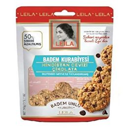 Leila 90 gr Damla Çikolata Hindistan Cevizi Badem Kurabiyesi