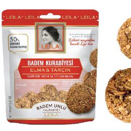 Leila 90 gr Elma Tarçın Badem Kurabiyesi