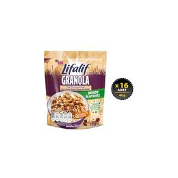Lifalif 16x40 gr Kuru Vişneli Kakao Parçacıklı Fındıklı Granola