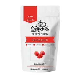 Little Crunchies 200 gr Büyük Boy Freeze Dried Dondurularak Kurutulmuş Bütün Çilek