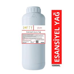 Lofty 1 lt Çilek Esansiyel Uçucu Yağ Konsantre Esans Saf Hobi Esansı Mum Sabun Oda Kokusu