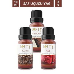 Lofty 10 ml Çikolata Kahve Gül Uçucu Yağ Buhurdanlık Esanslı Oda Kokusu