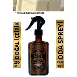 Lofty 250 ml Beyaz Sabun Cam Şişe Oda Ve Çamaşır Spreyi