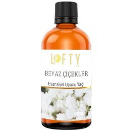 Lofty Beyaz Çiçekler 100 ml Uçucu Yağ Buhurdanlık Esansı Oda Kokusu