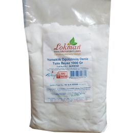 Lokmanavm 1 kg Beyaz Yemeklik Öğütülmüş Deniz Tuzu