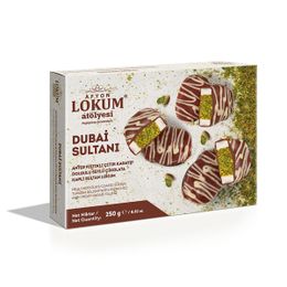 Lokum Atölyesi 250 gr Dubai Sultanı Antep Fıstıklı Çıtır Kadayıf Dolgulu Sütlü Çikolata Kaplı Sultan Lokum