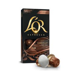 L'or 10'lu Çikolata Aromalı Nespresso Uyumlu Alüminyum Kapsül Kahve